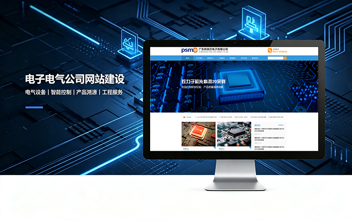 合肥电子电气公司网站建设_电器元器件企业官网设计制作